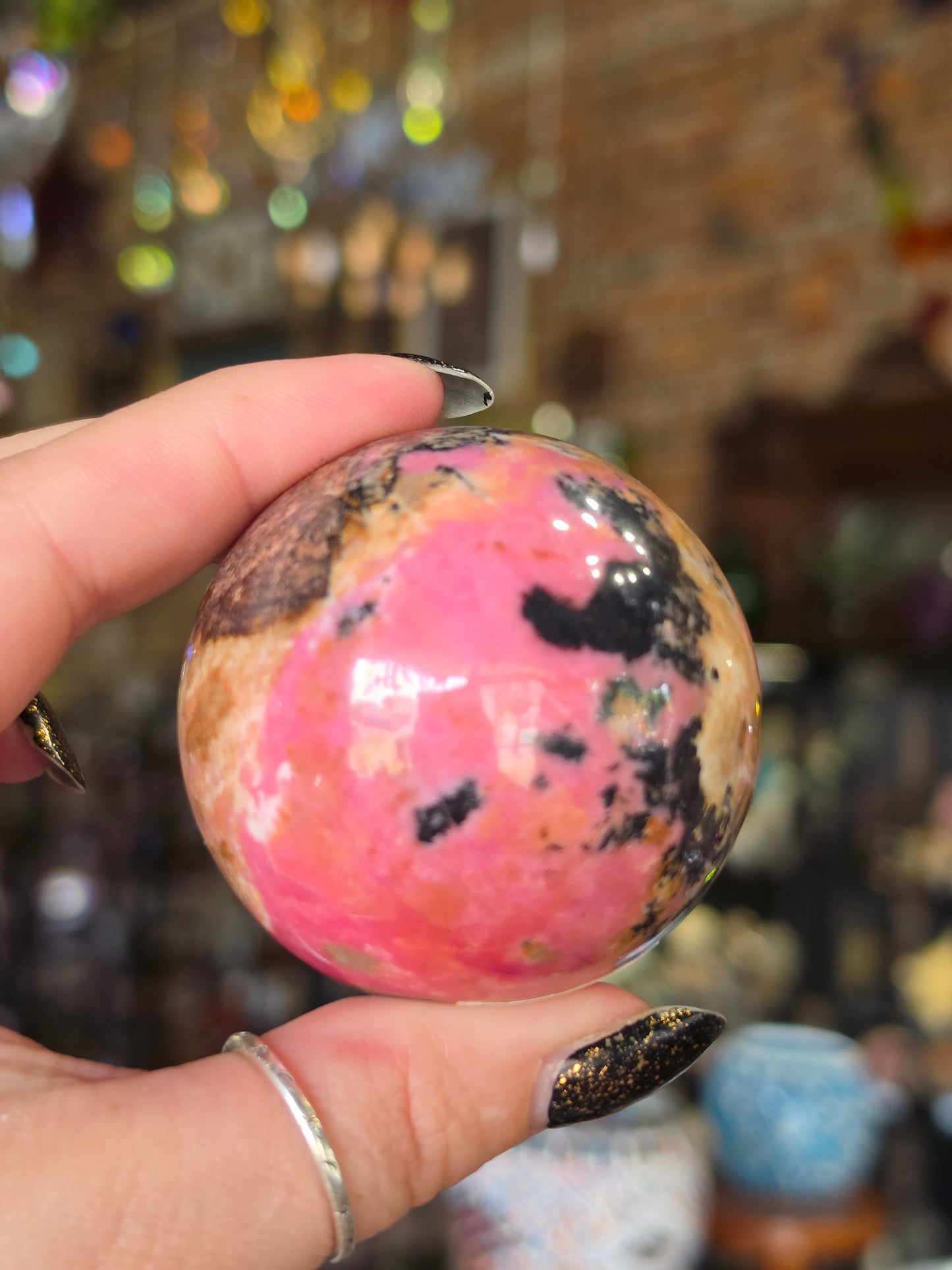 Pink Rhodonite Sphere