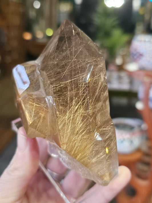 Polished Rutilated Quartz Point