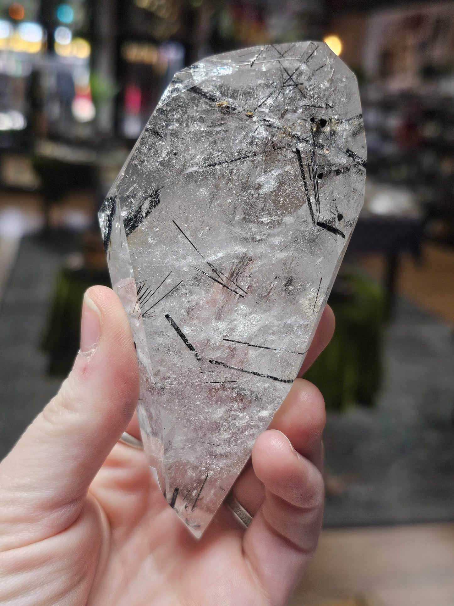 Black Tourmaline in Quartz