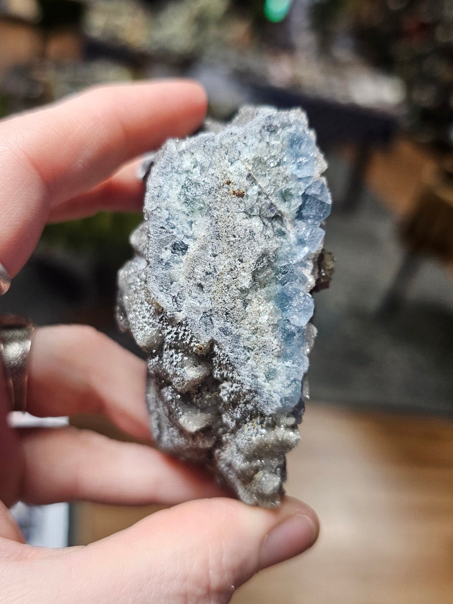 Cubic Blue Sugar Fluorite