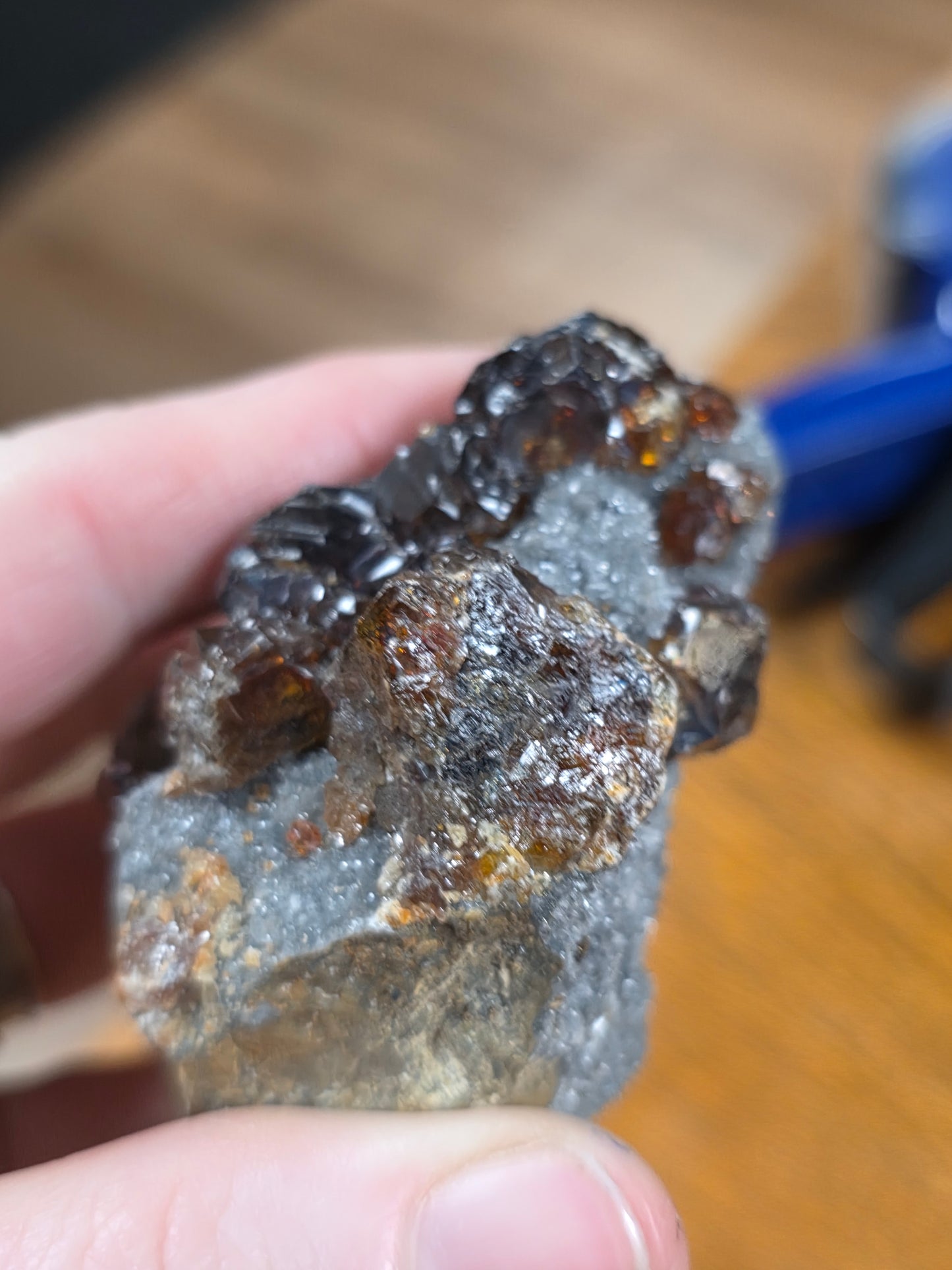 Sphalerite on Druzy Quartz