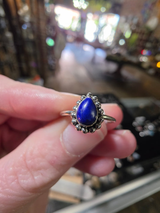 Lapis Lazuli Ring Size 5 (Enhanced)