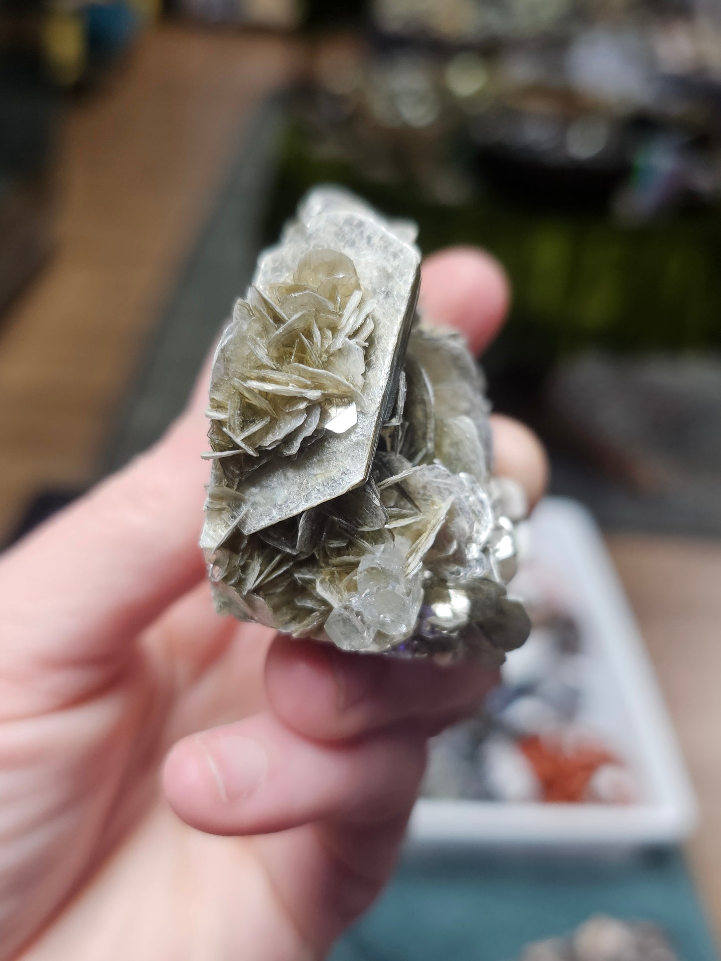 Aquamarine on Muscovite