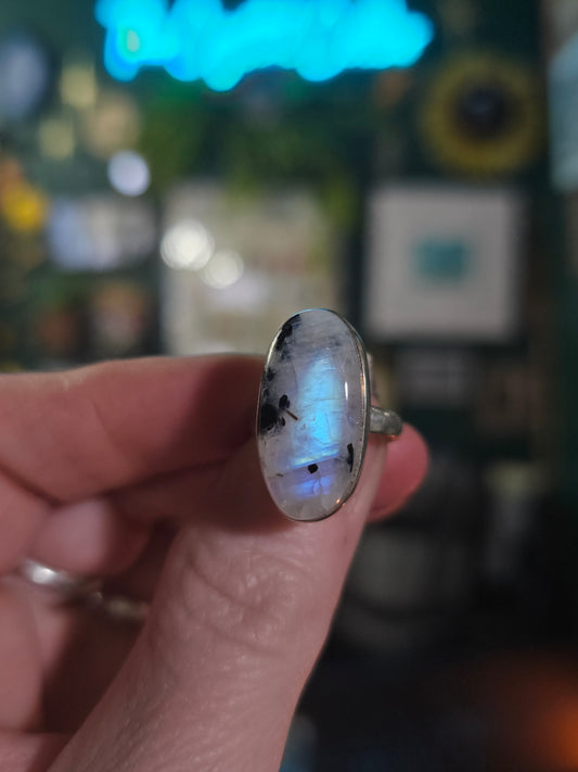 Size 5.5 Rainbow Moonstone Ring