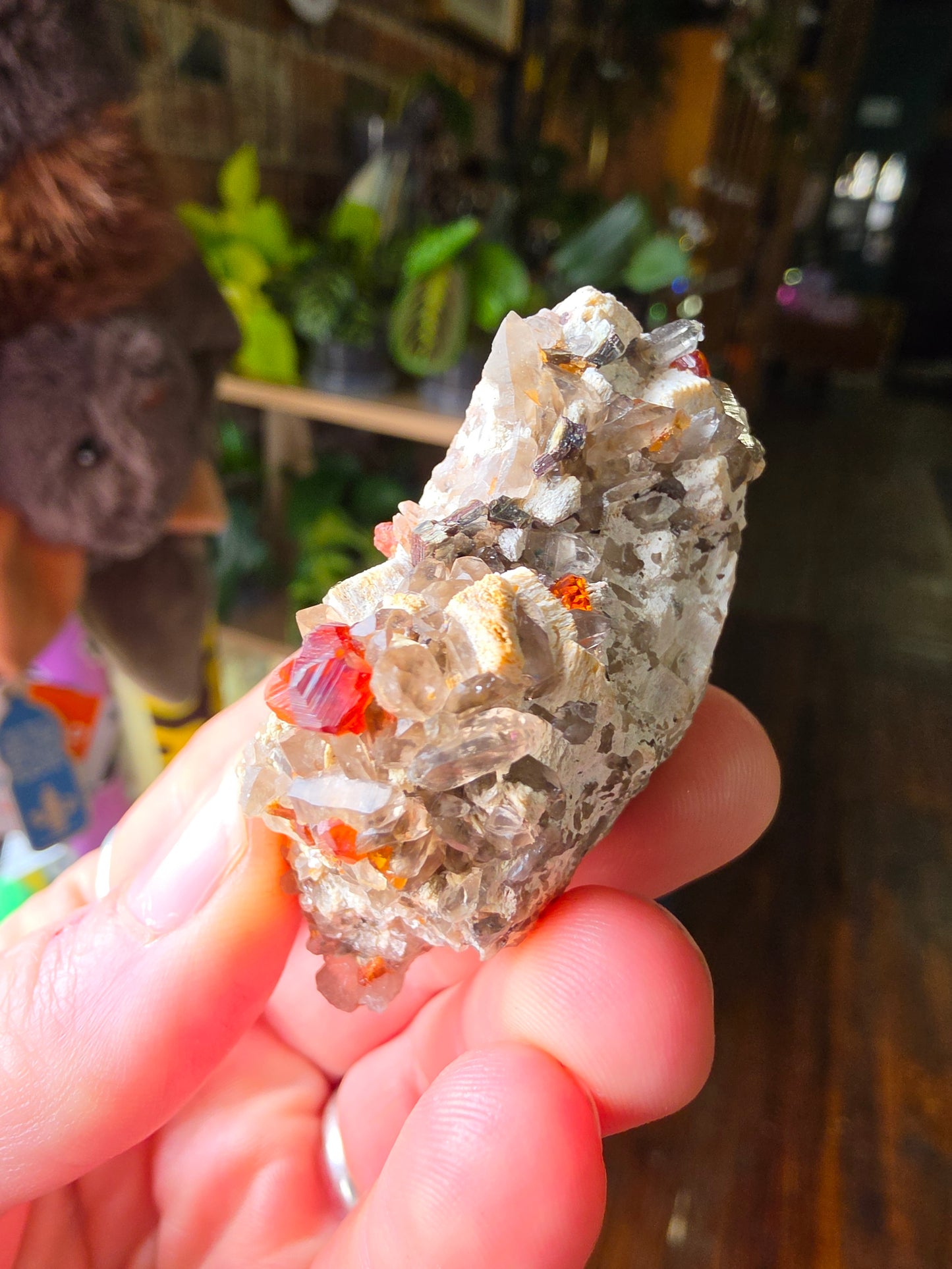 Garnet on Smoky Quartz