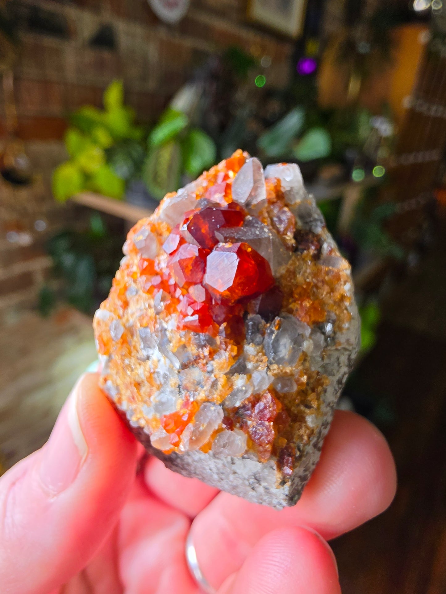Garnet on Smoky Quartz