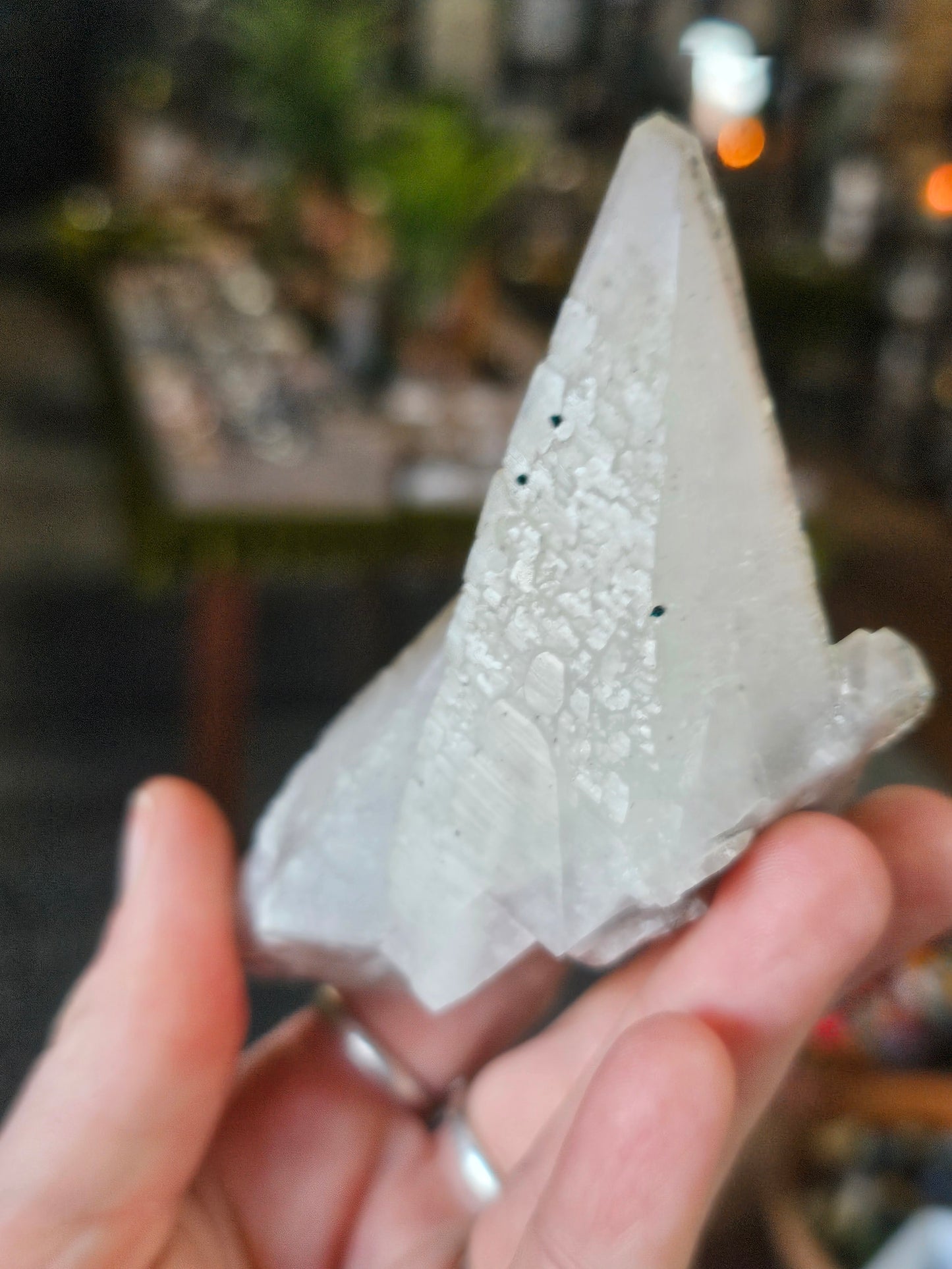 Malachite on Calcite