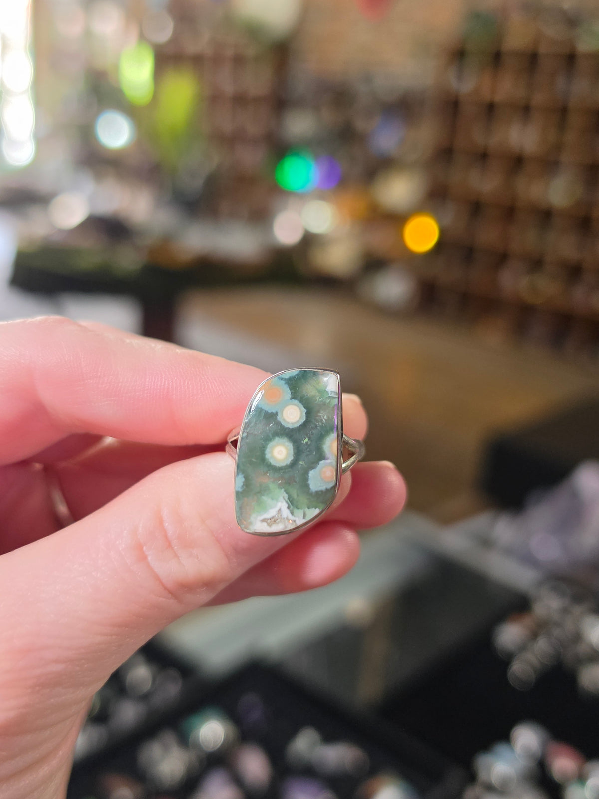 Size 7.5 Ocean Jasper Ring