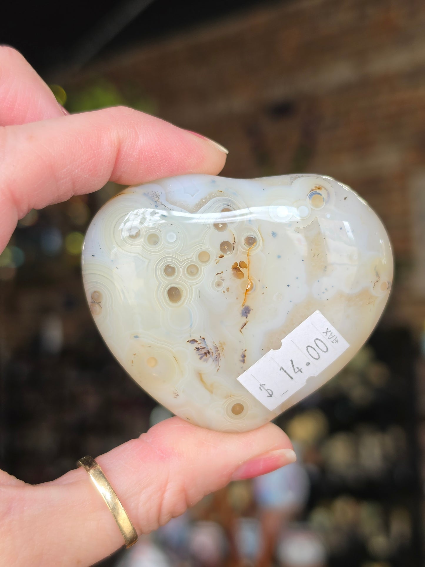 Dendritic Agate Heart