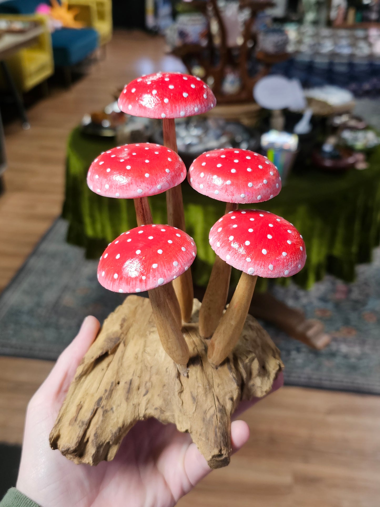 Wood Mushroom Carvings