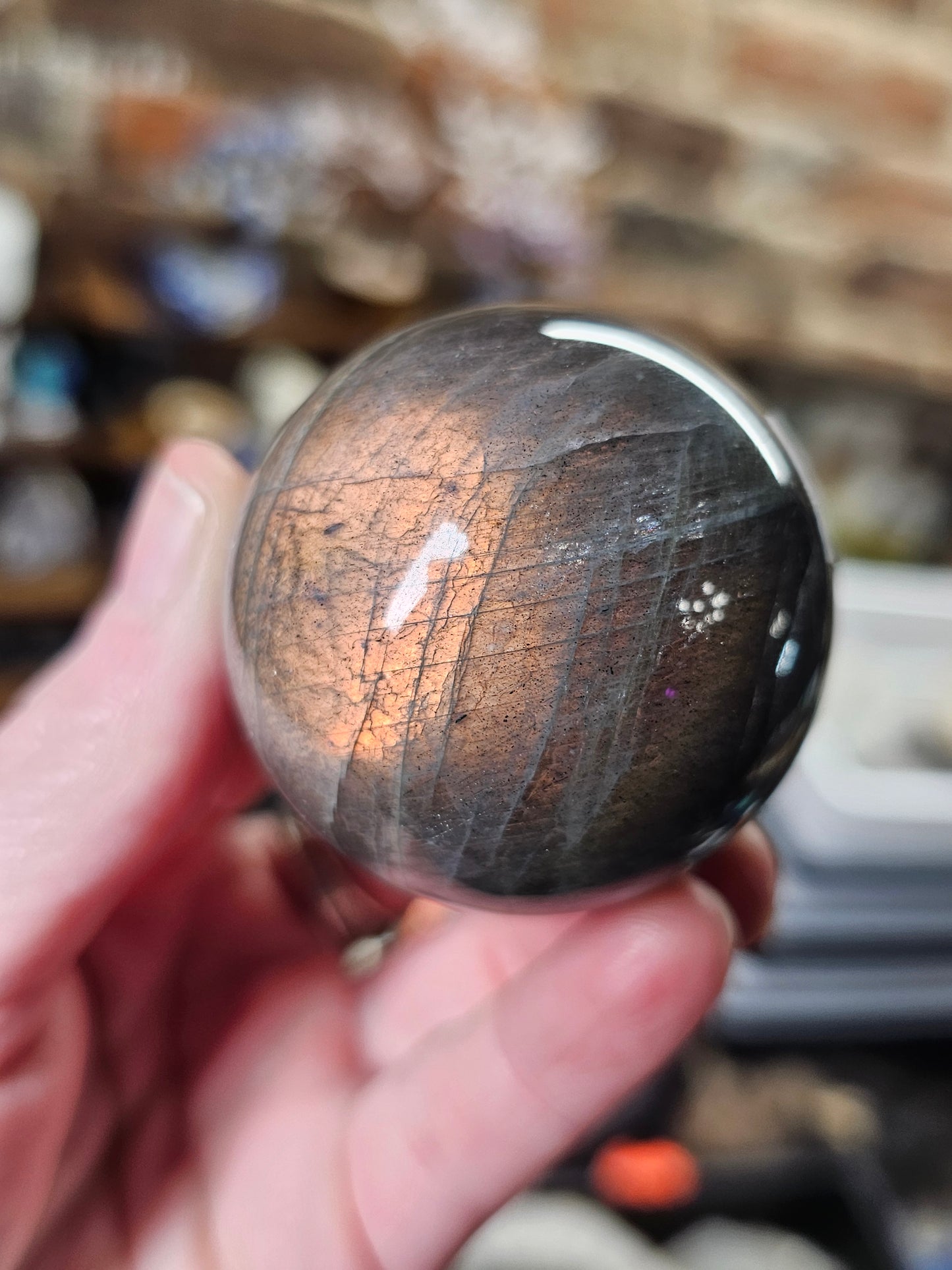 Orange Labradorite Sphere