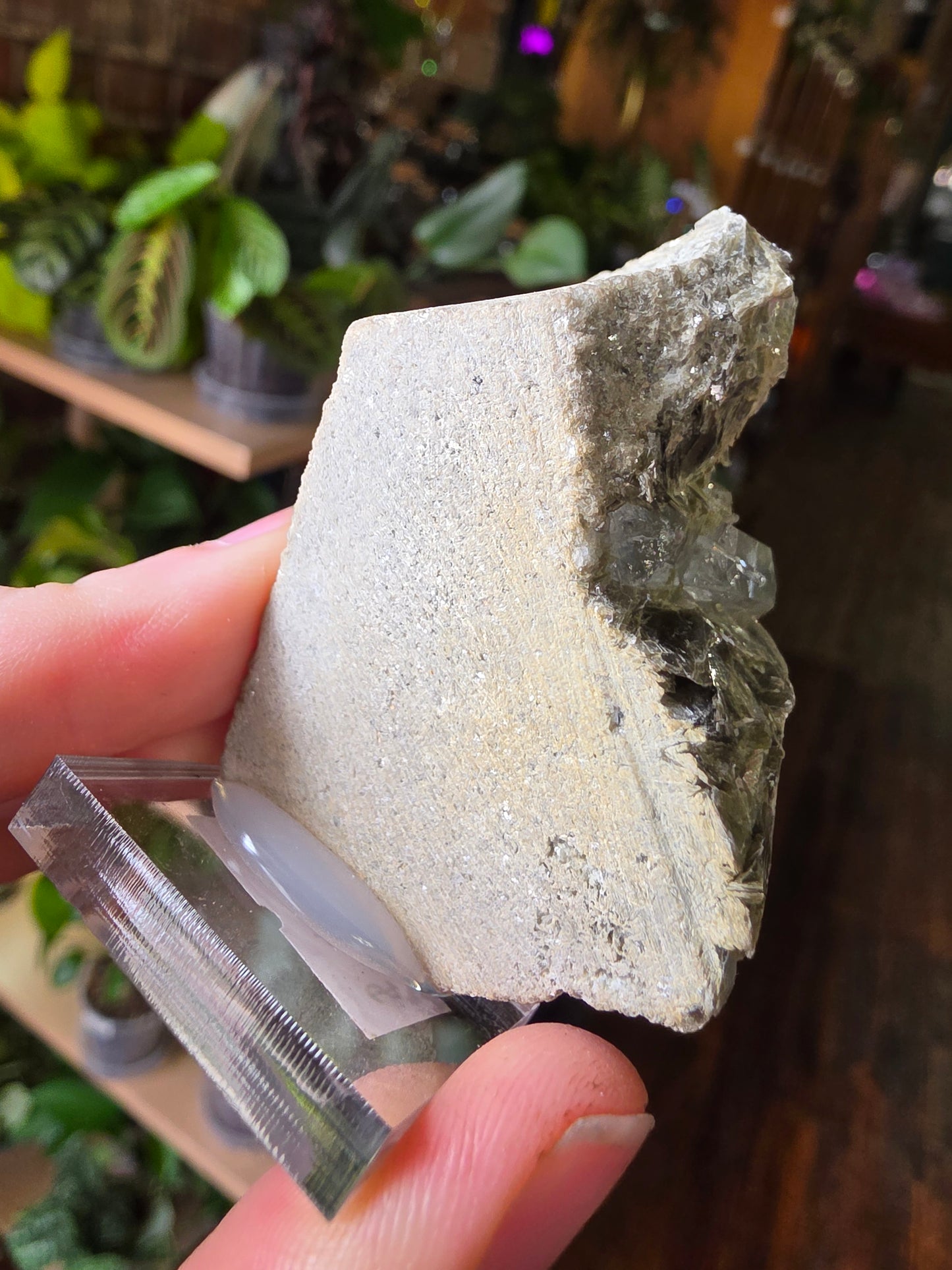 Aquamarine on Muscovite