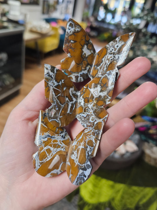 Stone Canyon Jasper Butterfly Carving