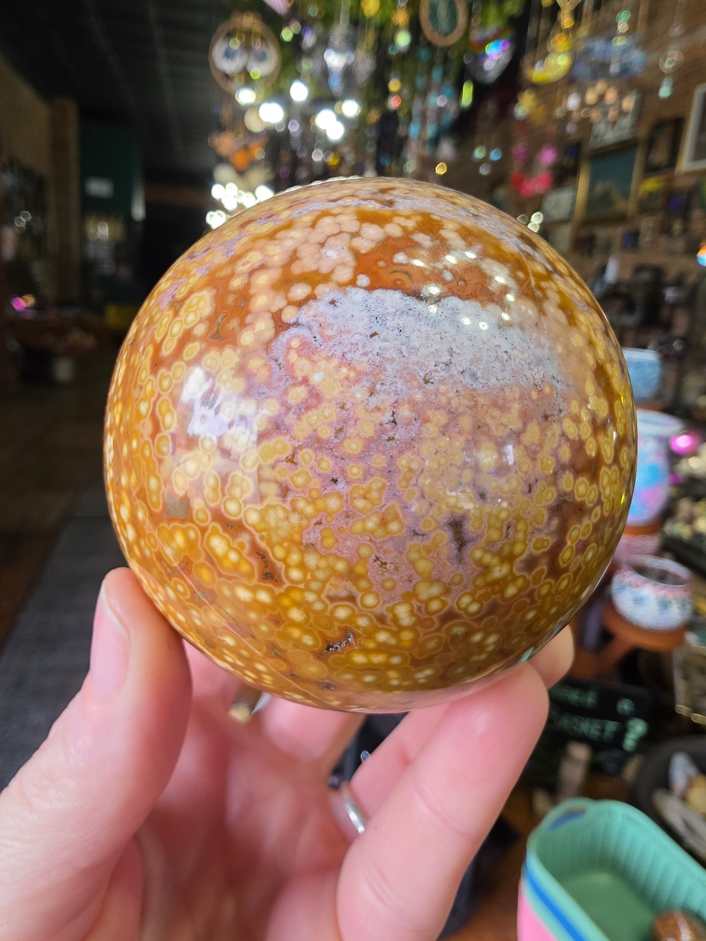 Orbicular Jasper Sphere