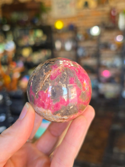 Rhodonite Sphere