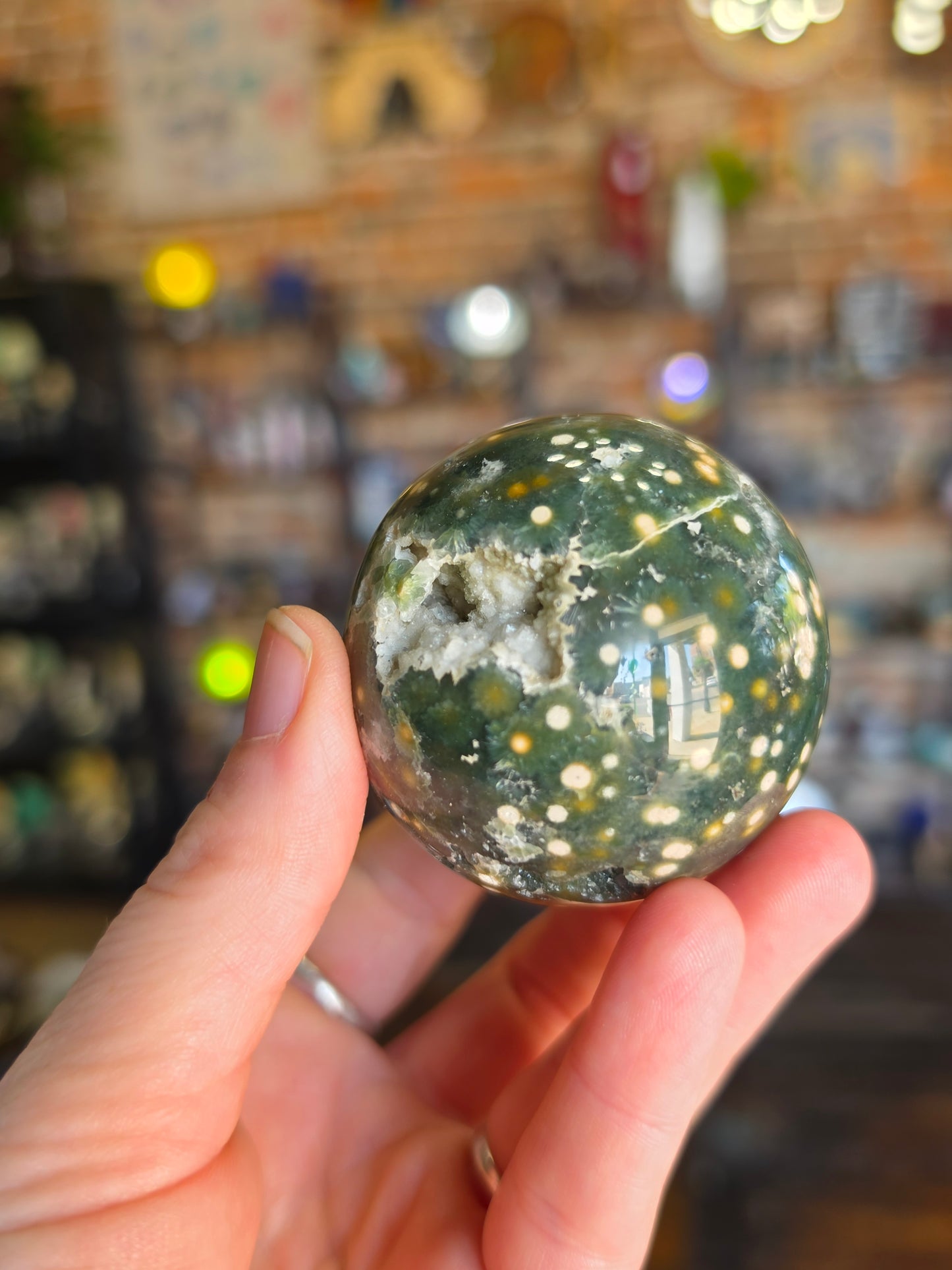 Orbicular Jasper Sphere