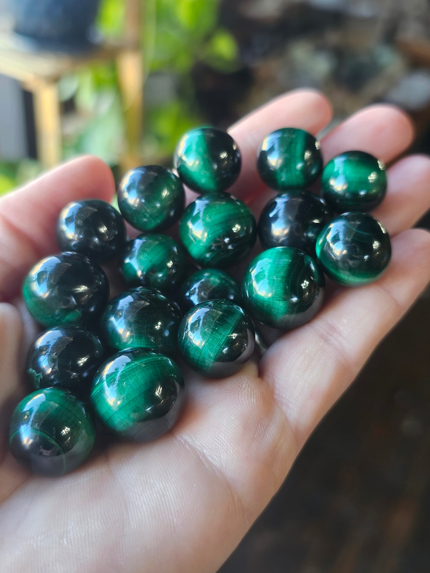 Chatoyant Malachite Mini Spheres