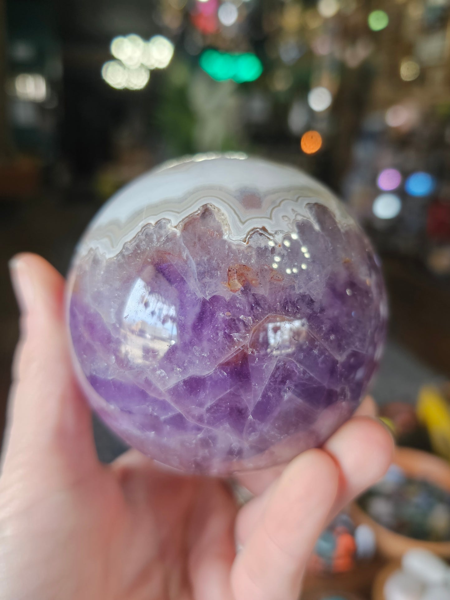 Amethyst Agate Sphere