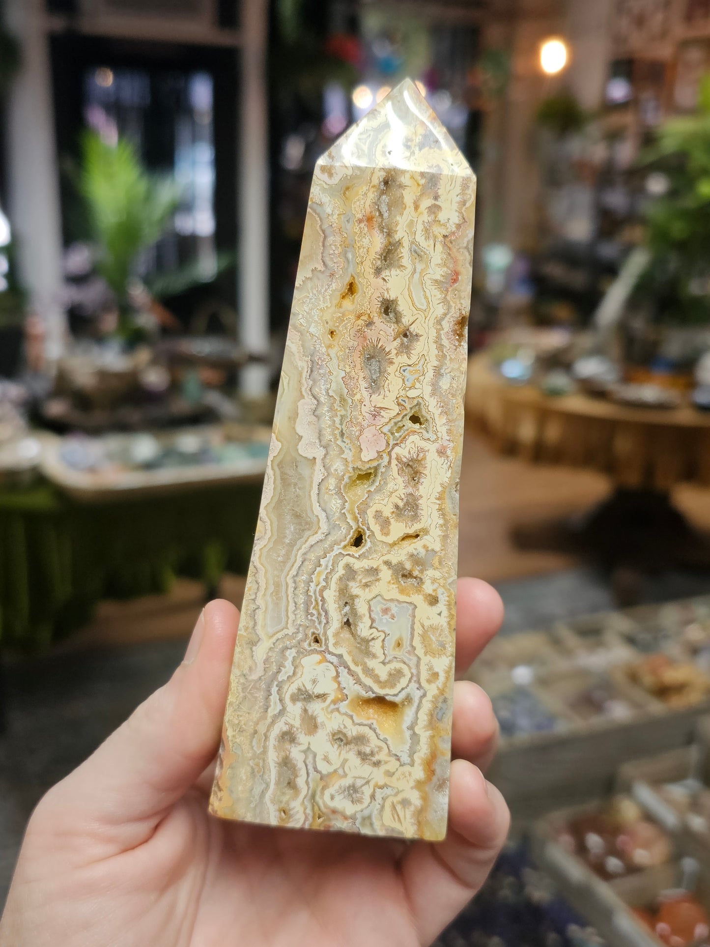 Java Lace Agate tower