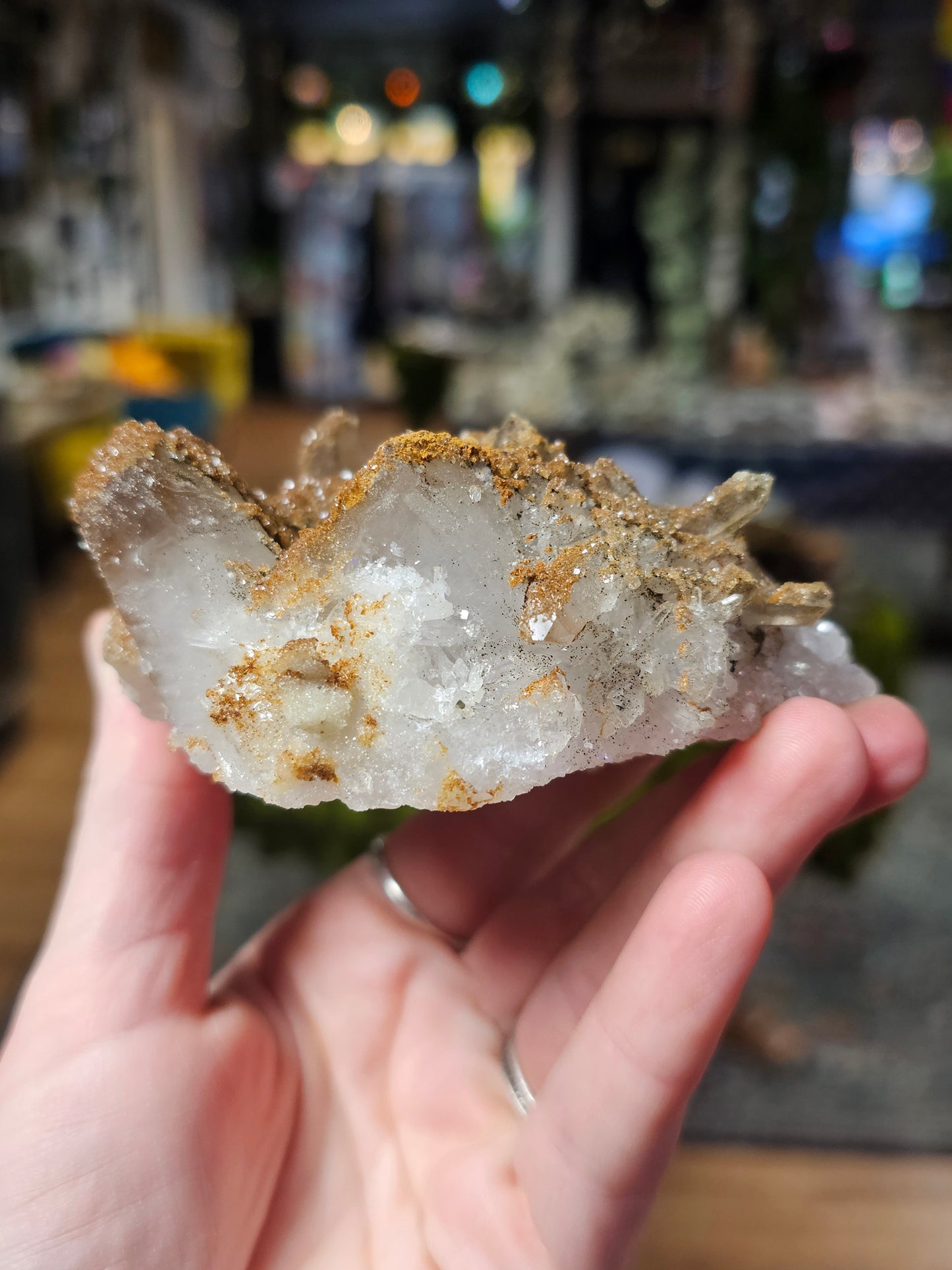 Calcite on Quartz