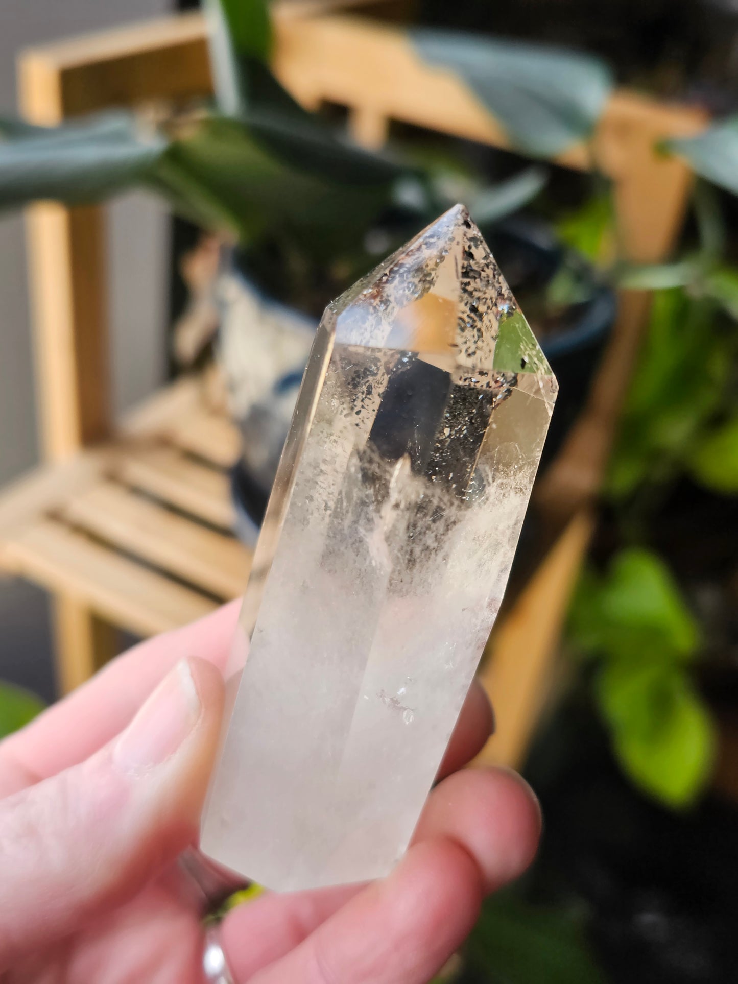 Hematite in Quartz Point