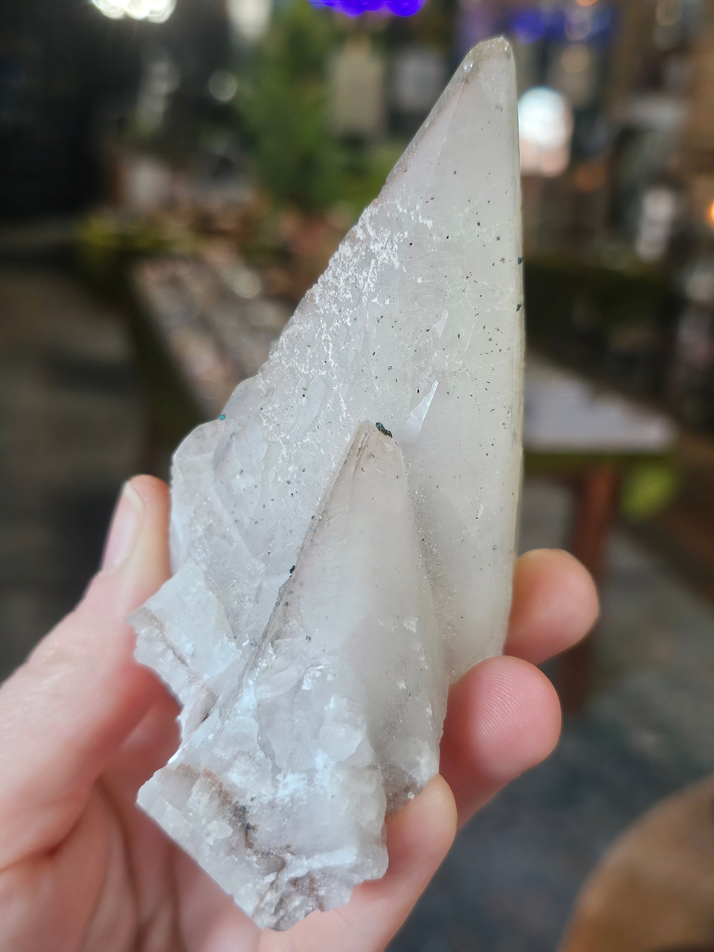 Malachite on Calcite