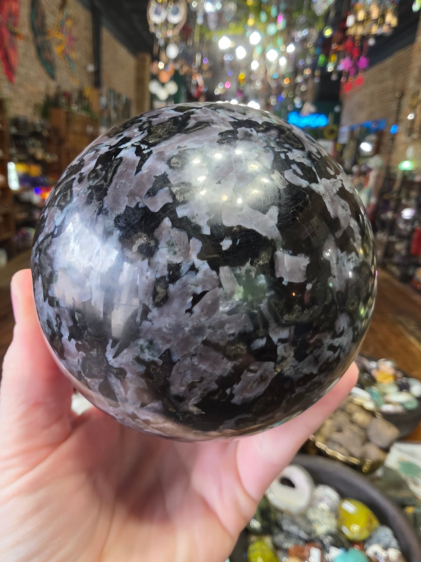 Indigo Gabro Sphere (Merlinite)
