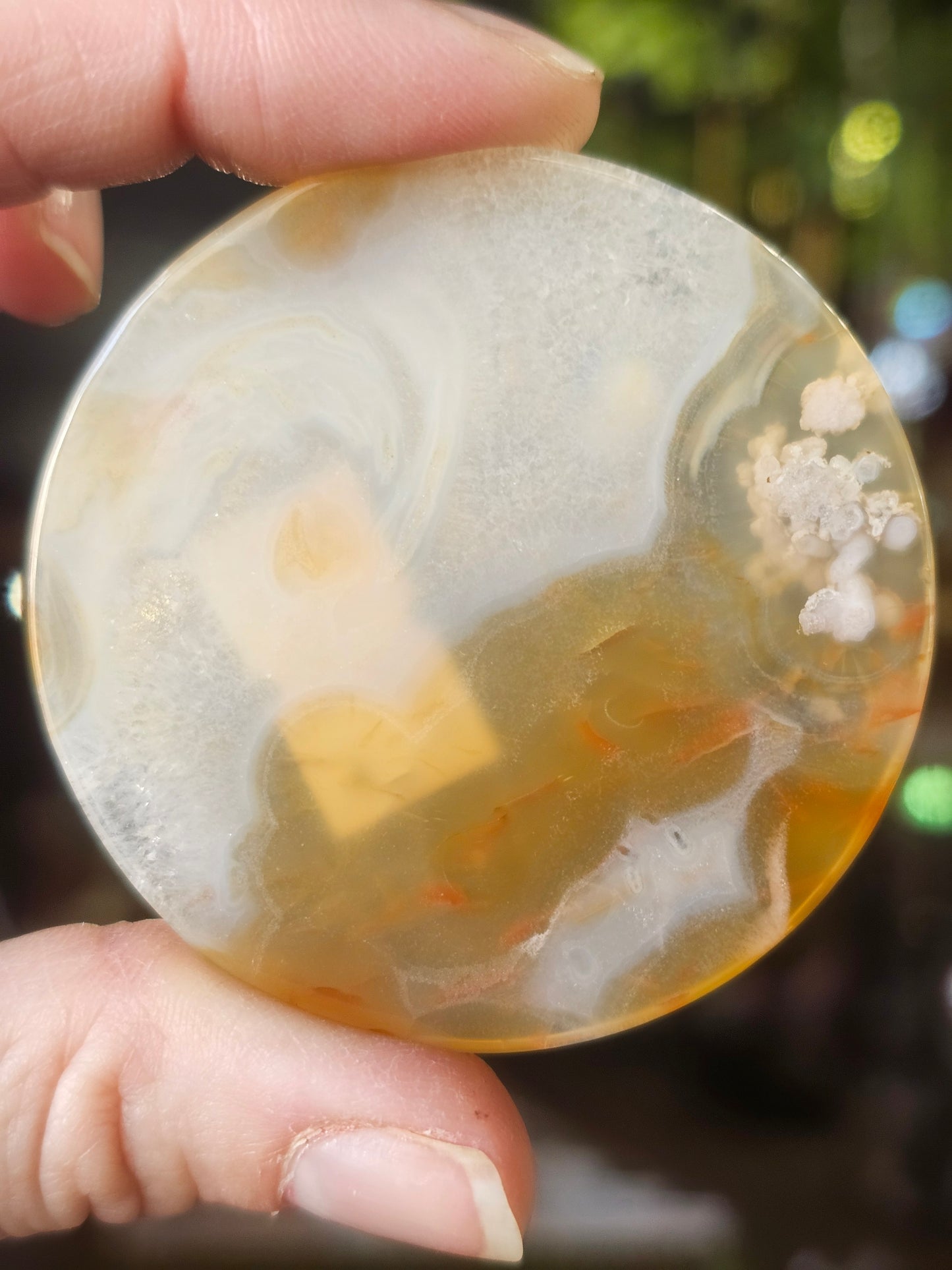 Flower Agate Disc
