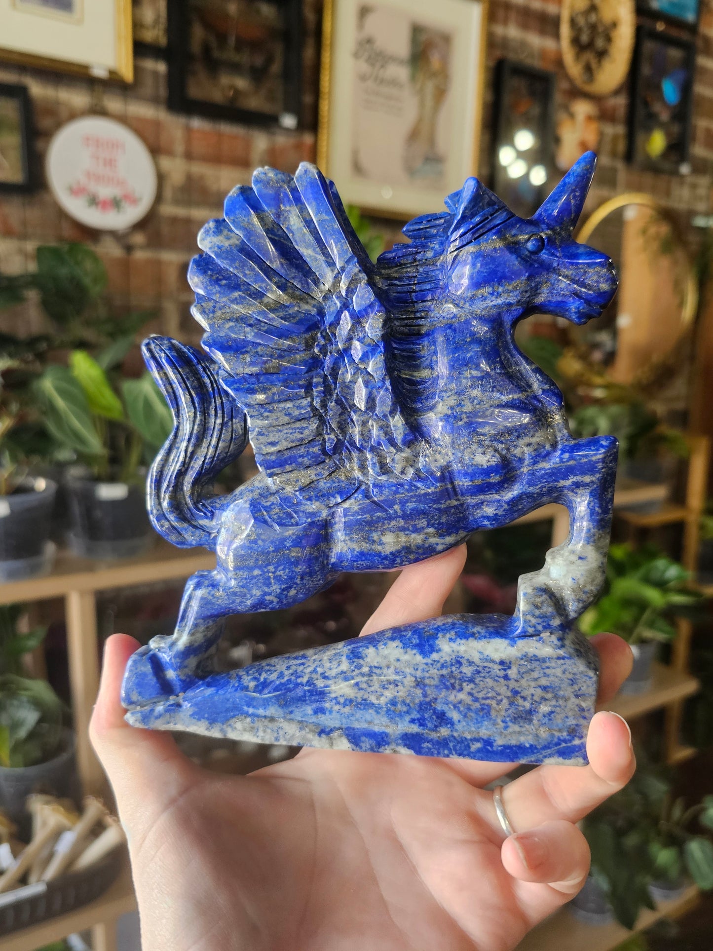 Lapis Lazuli Pegasus Carving