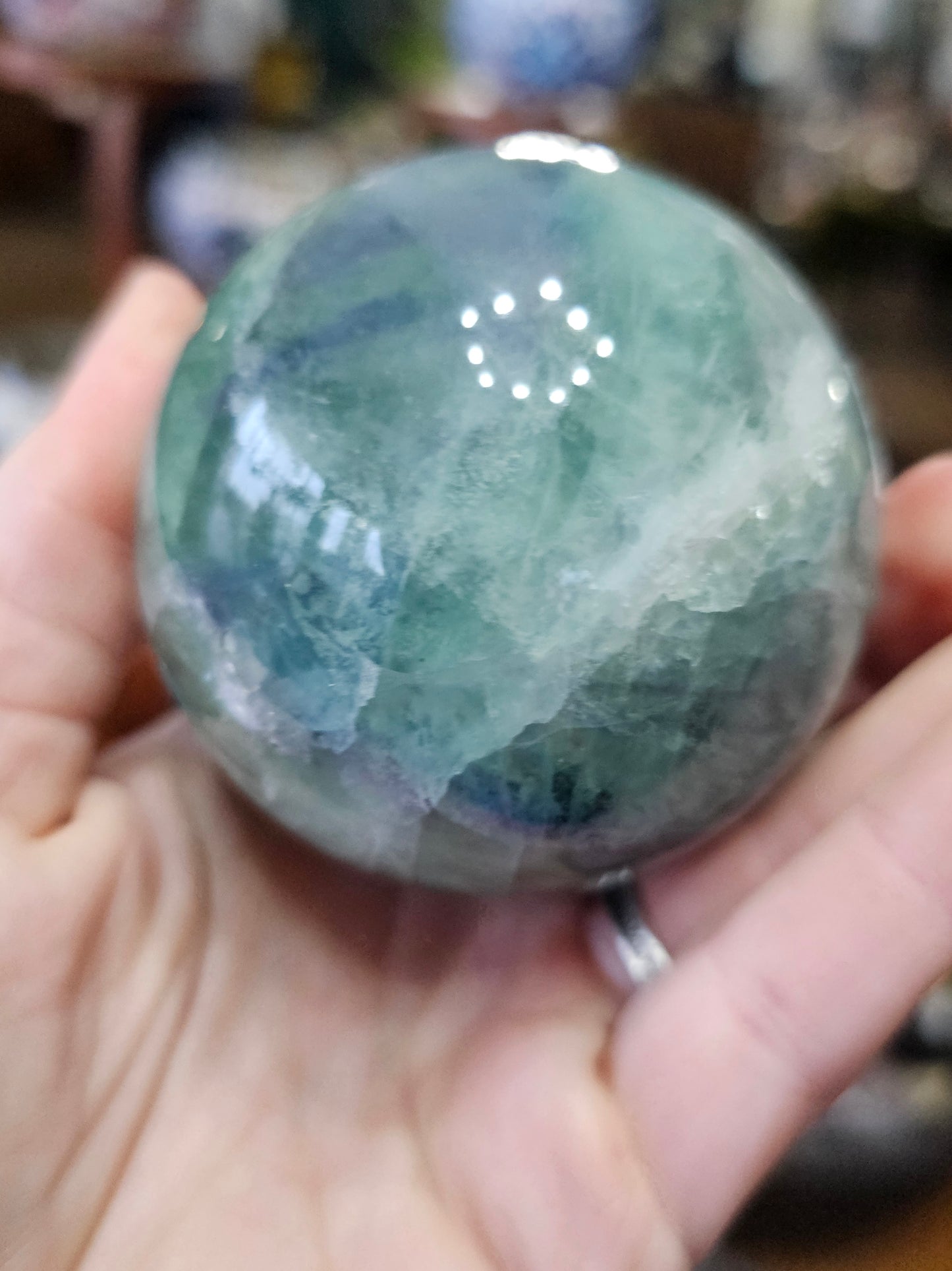 Feather Fluorite Sphere