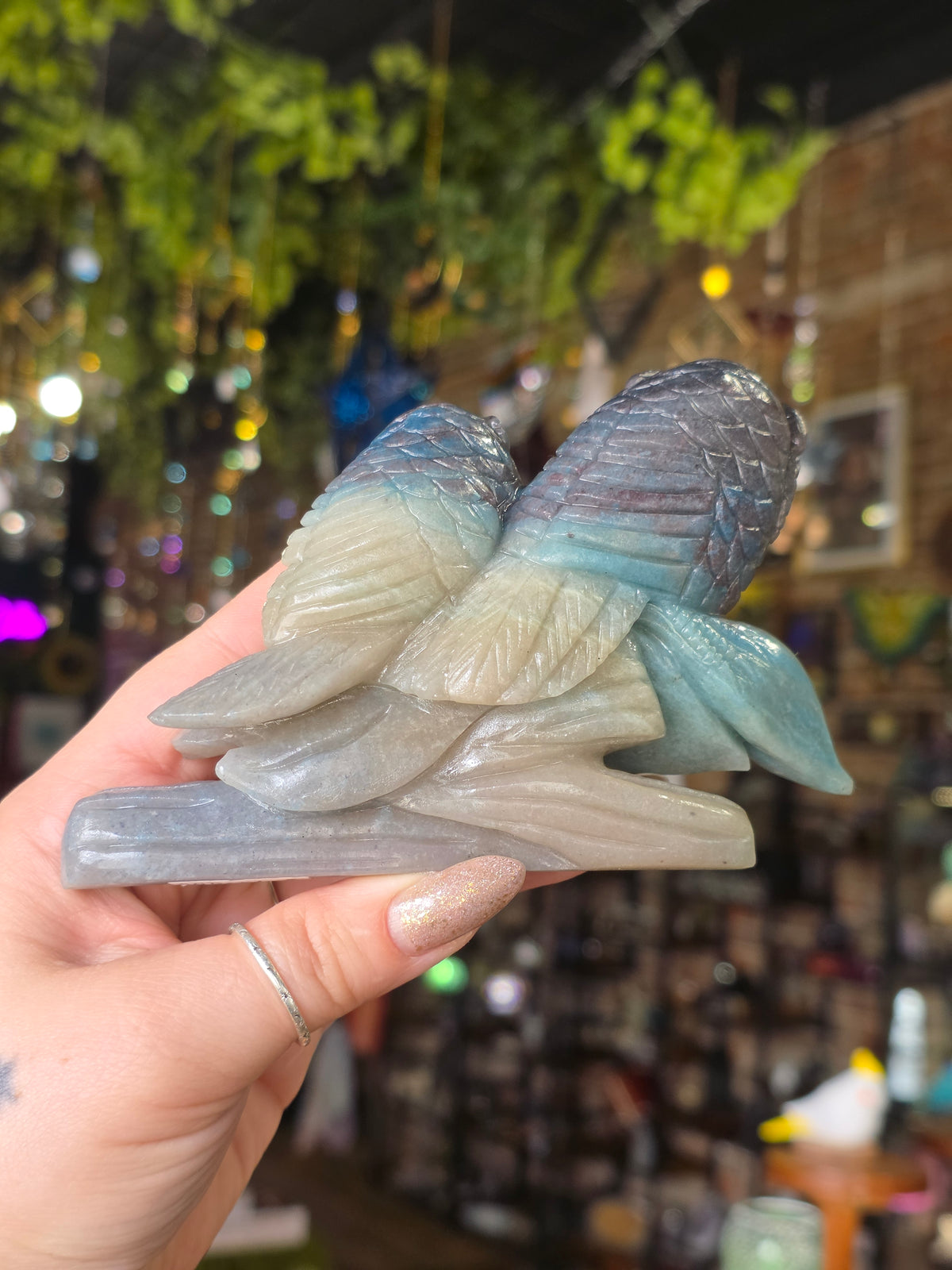 Trolleite Owl Carving