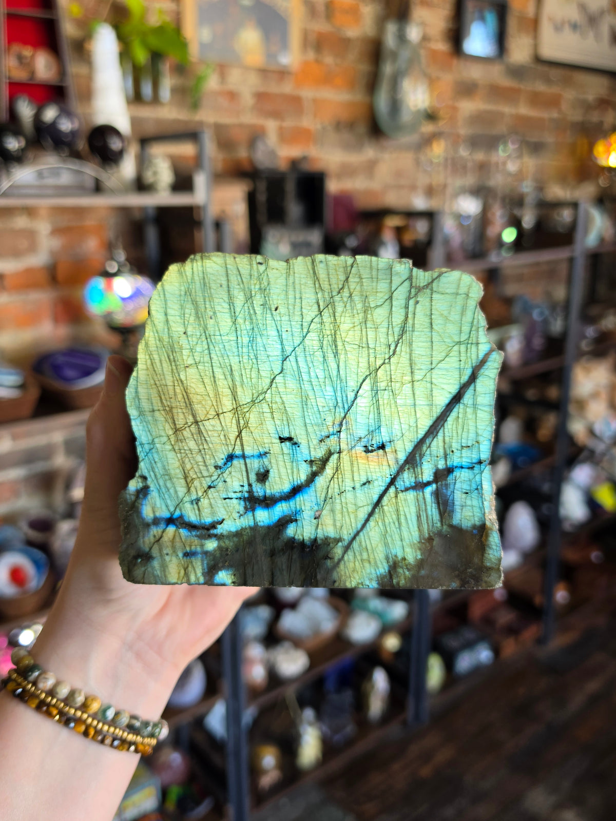 Partially Polished Labradorite Freeform