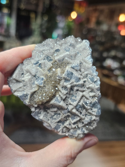 Cubic Blue Sugar Fluorite