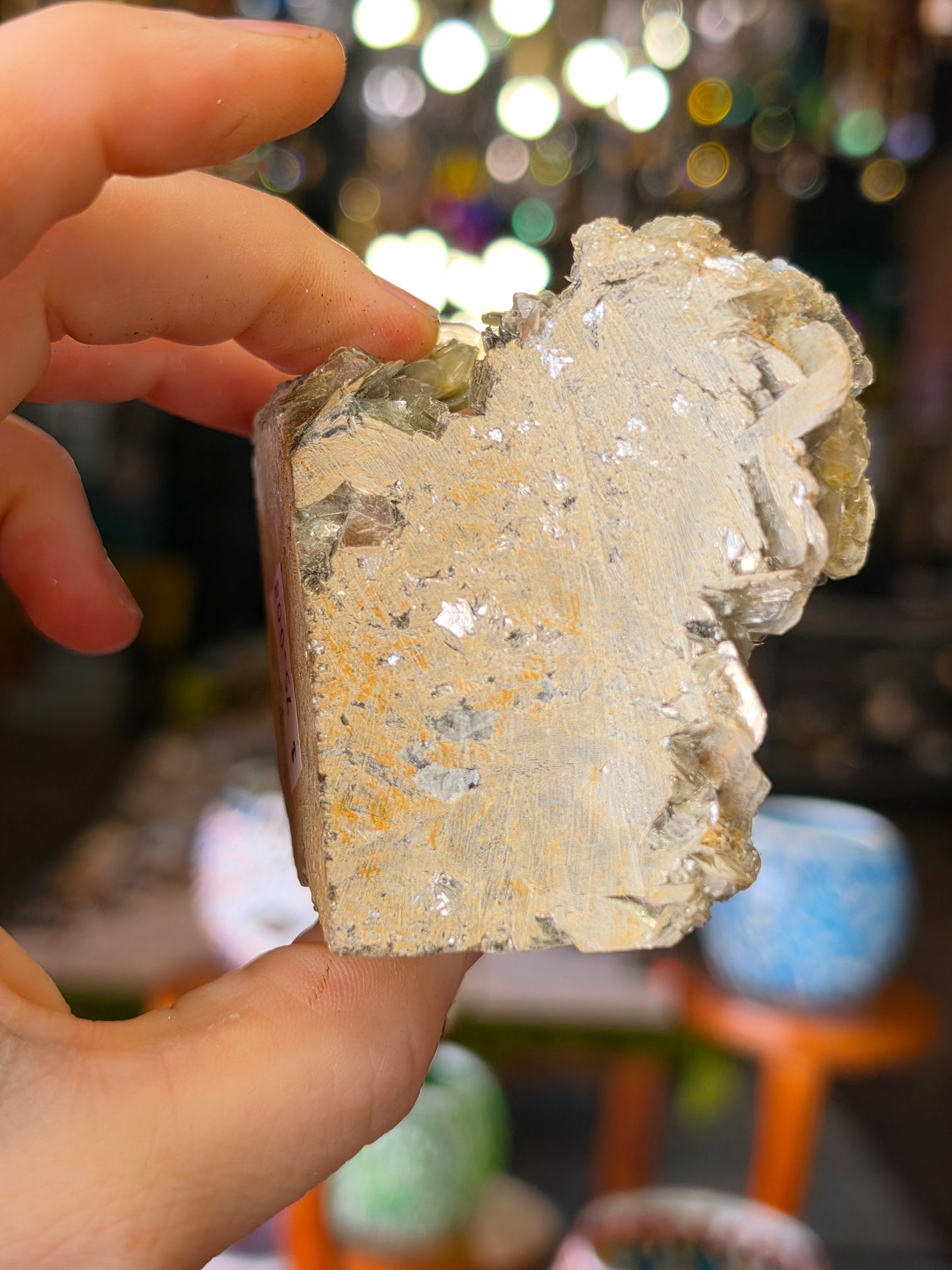 Aquamarine on Muscovite