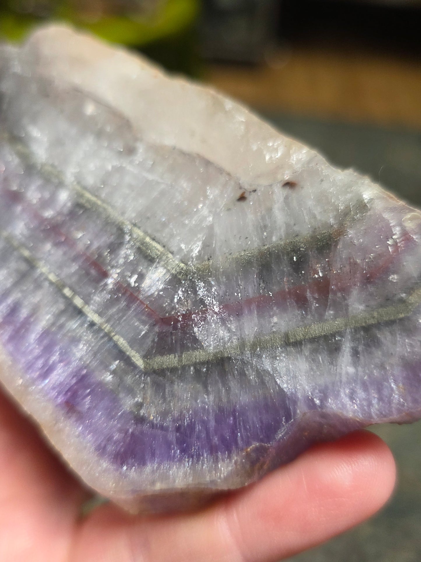 Polished Included Amethyst Slab