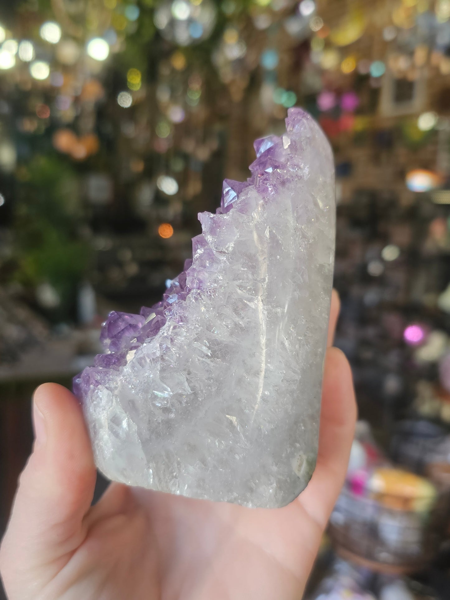 Amethyst Agate Cut Base Freeform