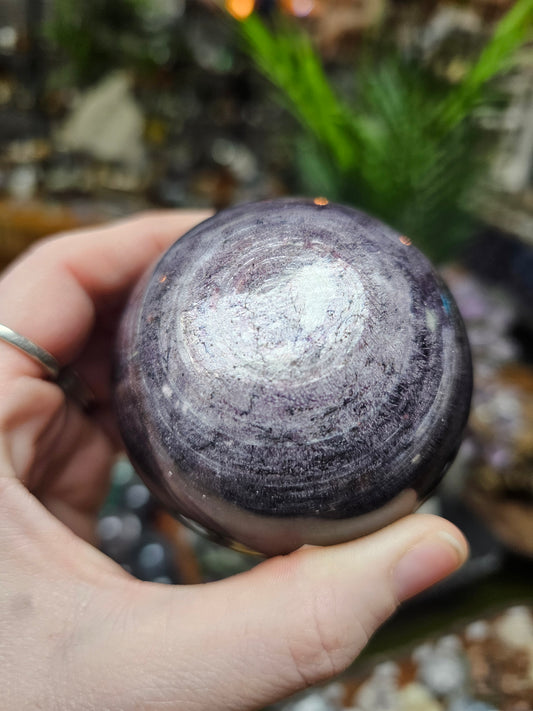 Gem Lepidolite Sphere