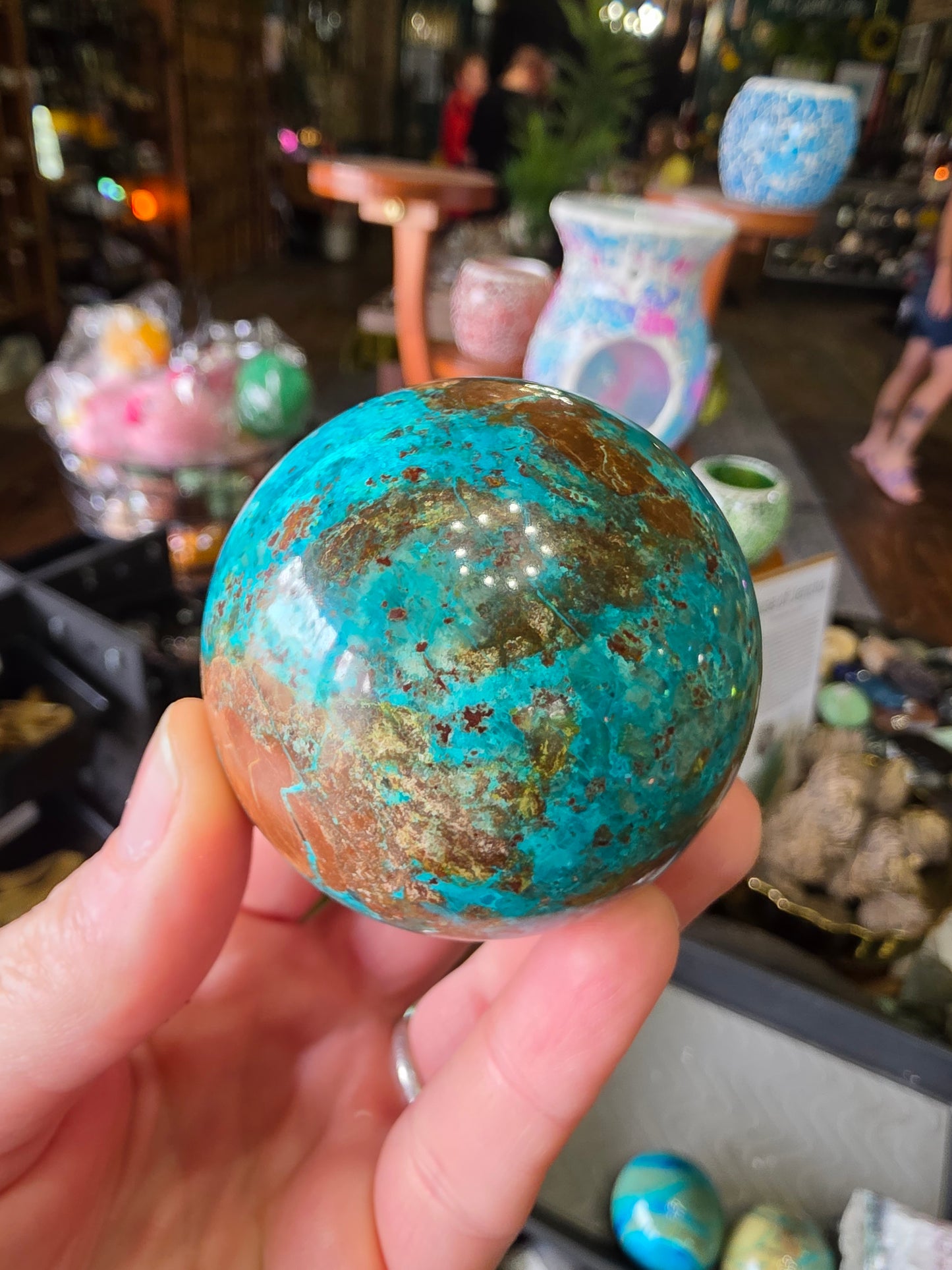 Chrysocolla Sphere
