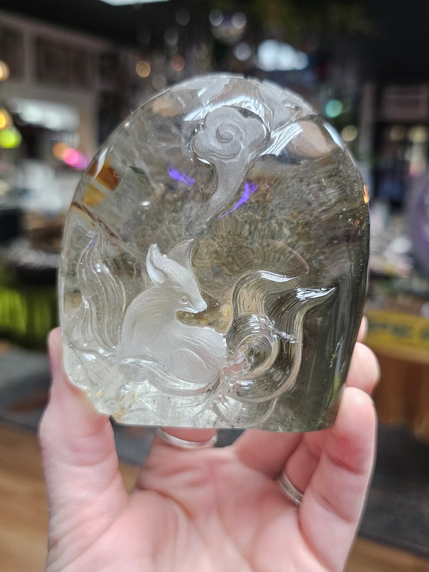 Garden Quartz Nine Tailed Fox  Caving