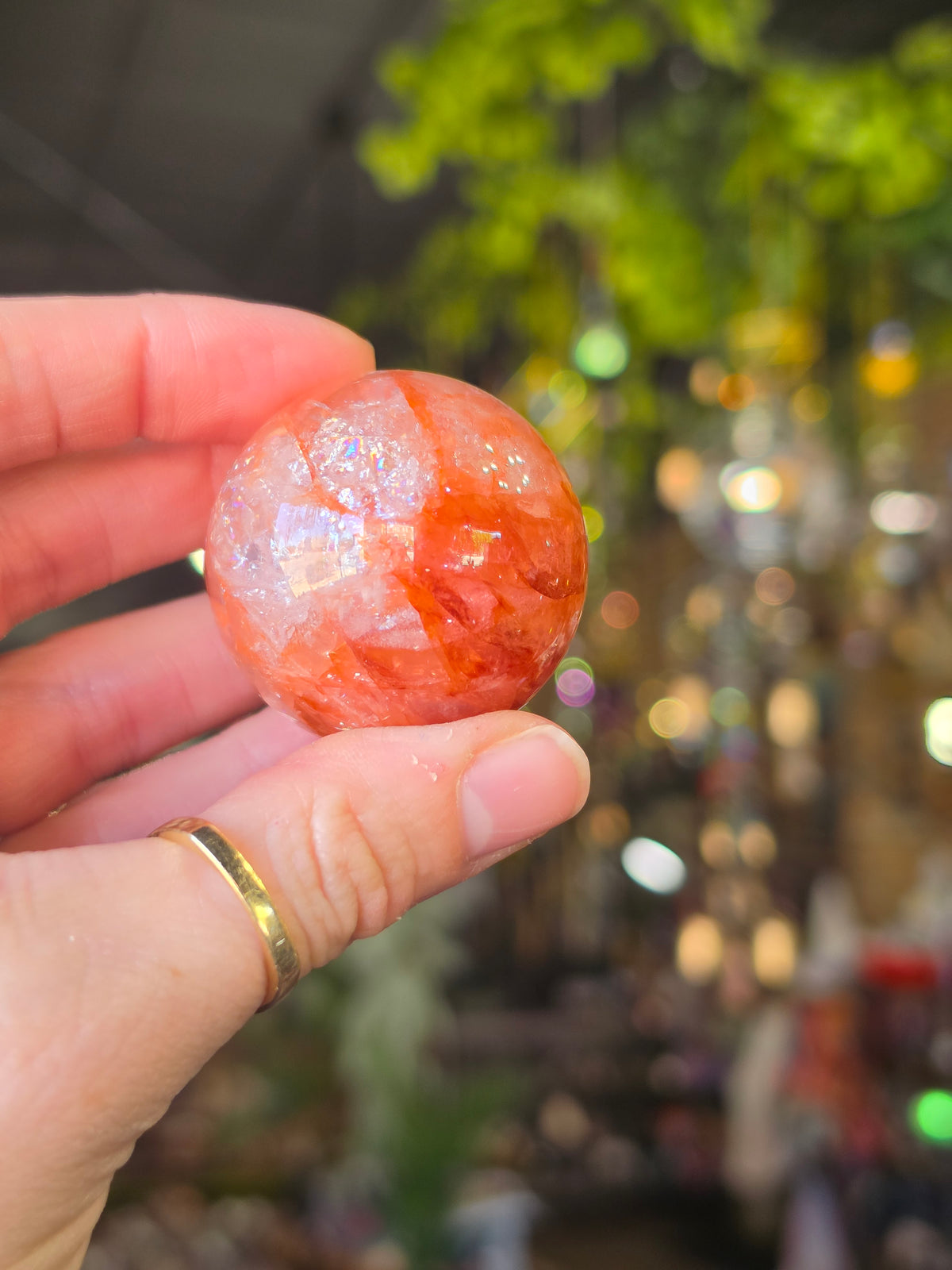 Fire Quartz Sphere