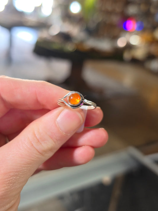 Carnelian Ring Size 9 ( Treated Stone)