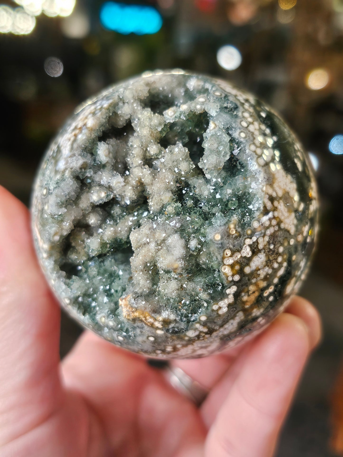 Druzy Ocean Jasper Sphere