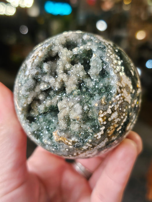 Druzy Ocean Jasper Sphere