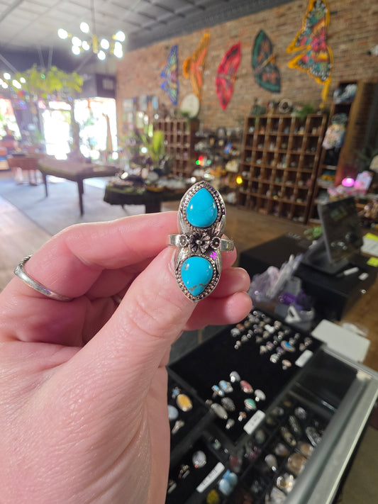 Kingman Turquoise Ring Size 7