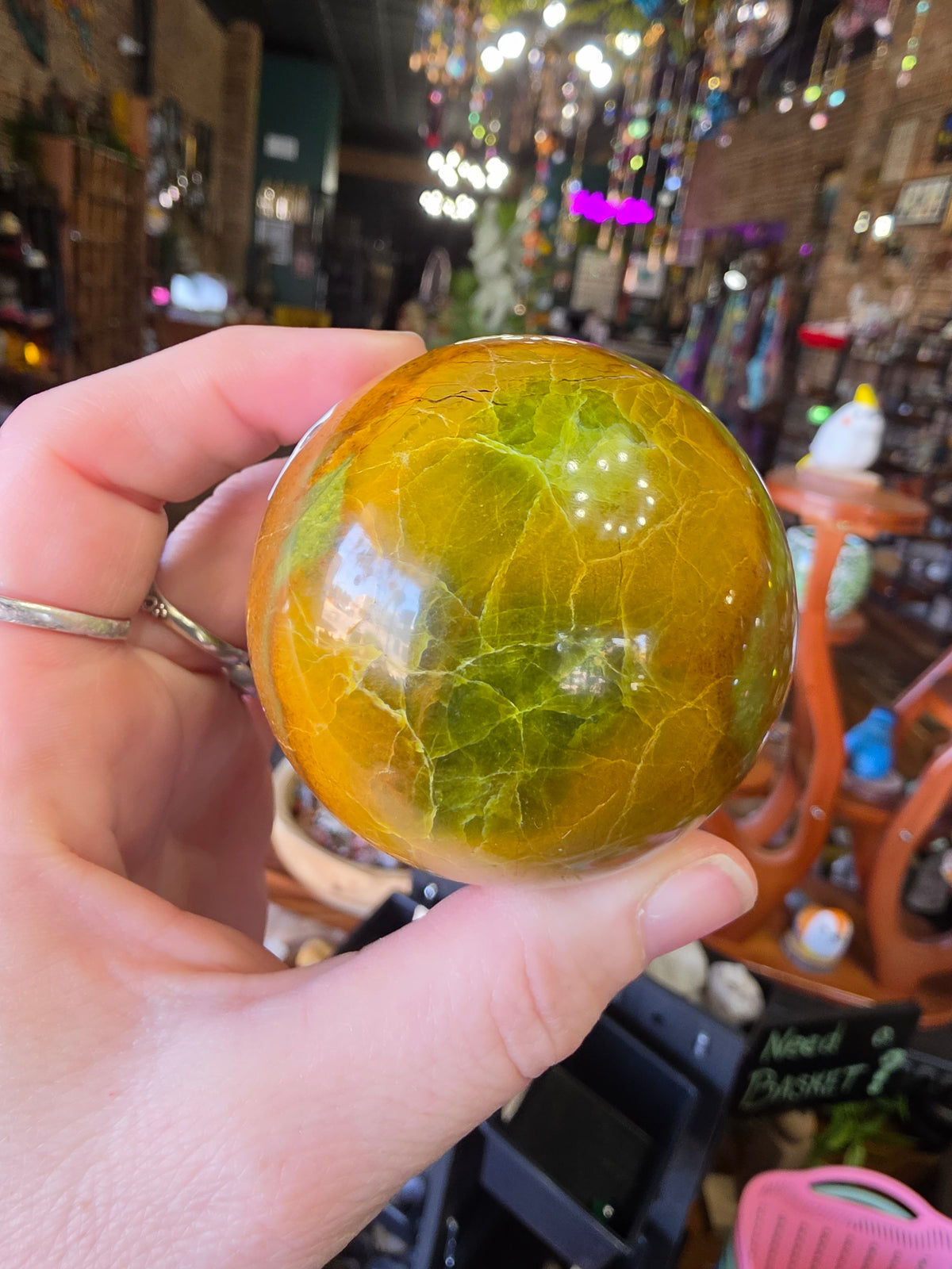 Green Common Opal Sphere