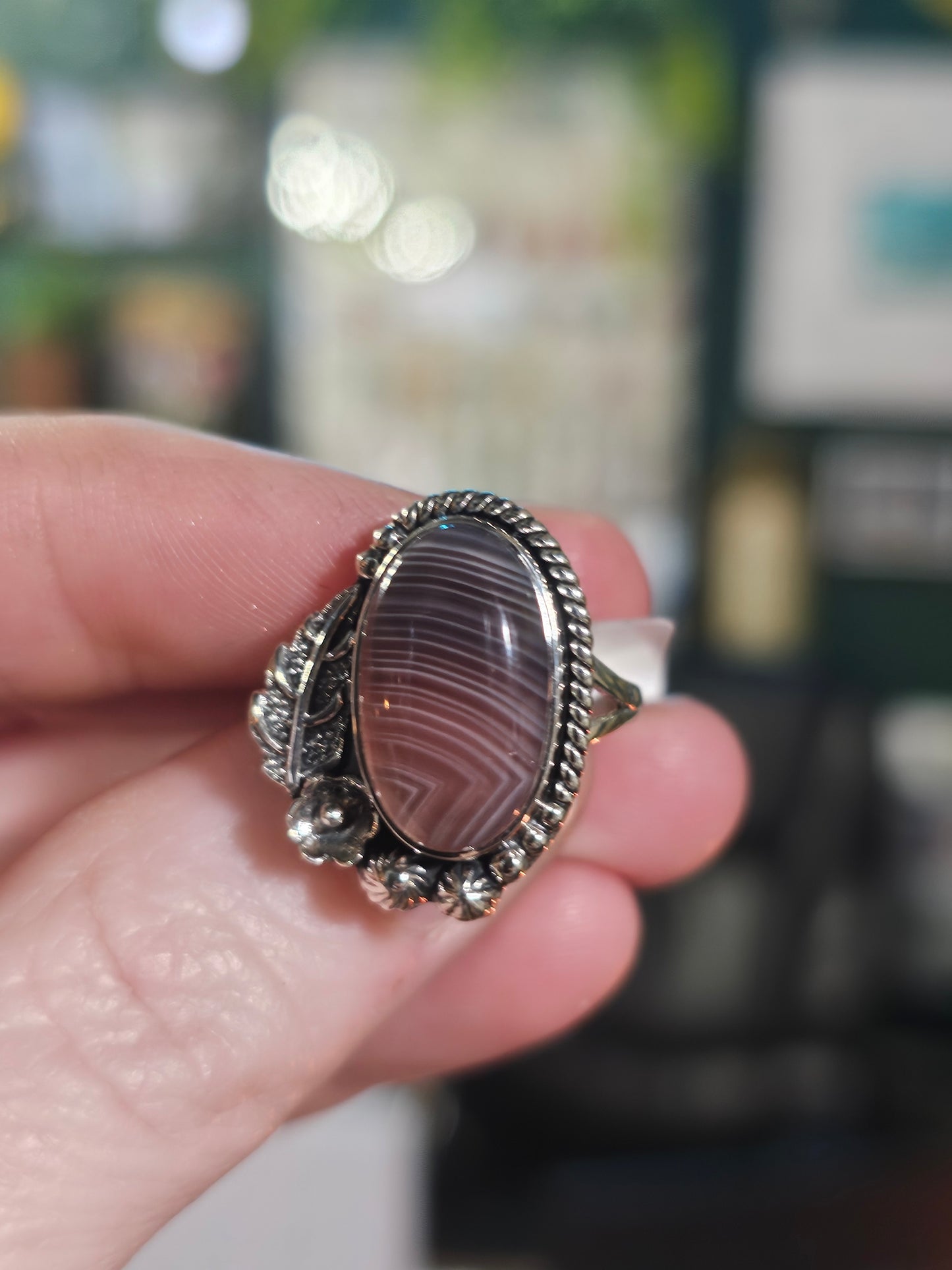 Size 6 Botswana Agate Ring