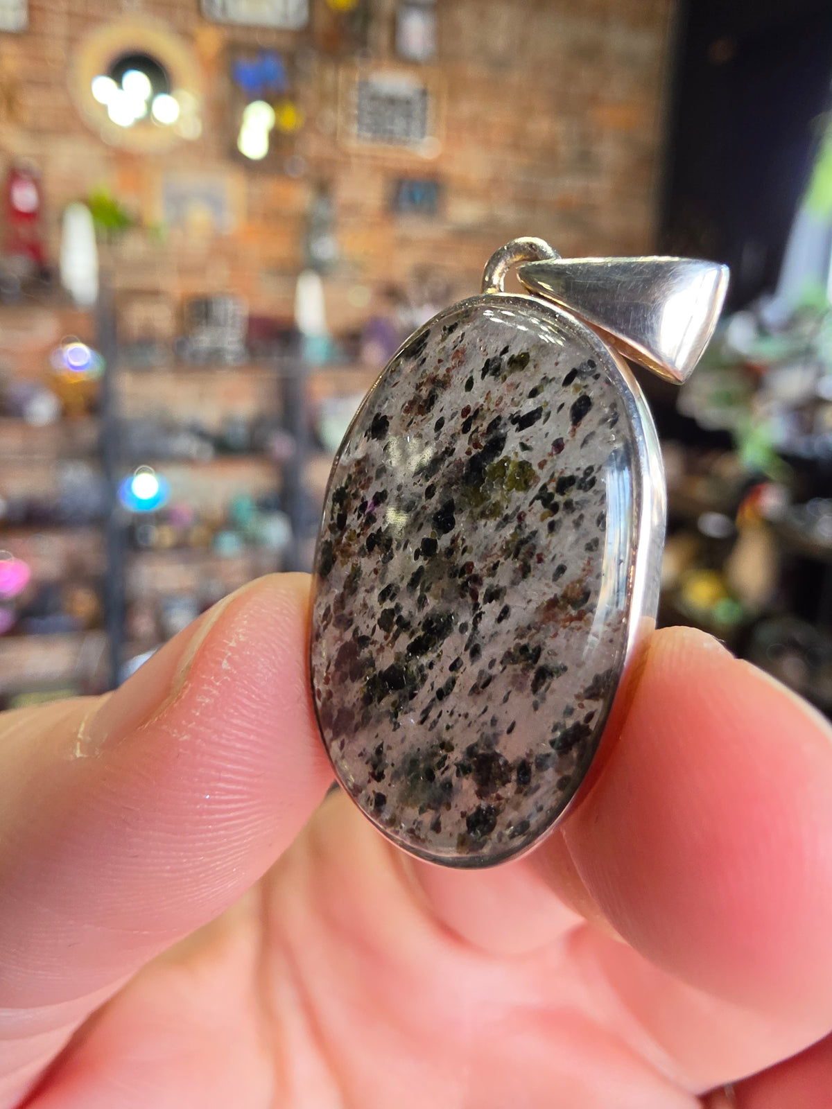 Natural Dot Quartz Pendant
