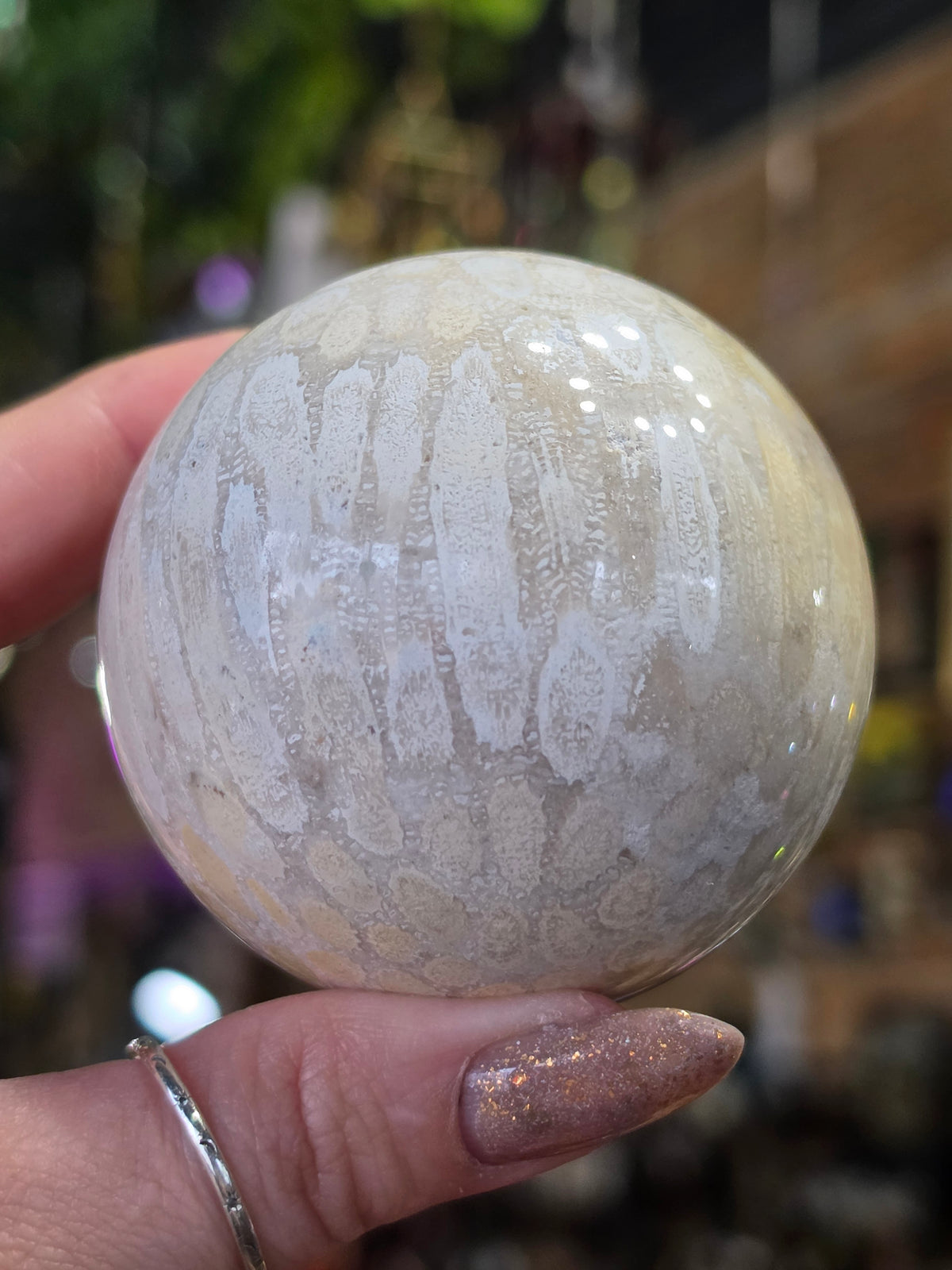 Coral Jade Sphere