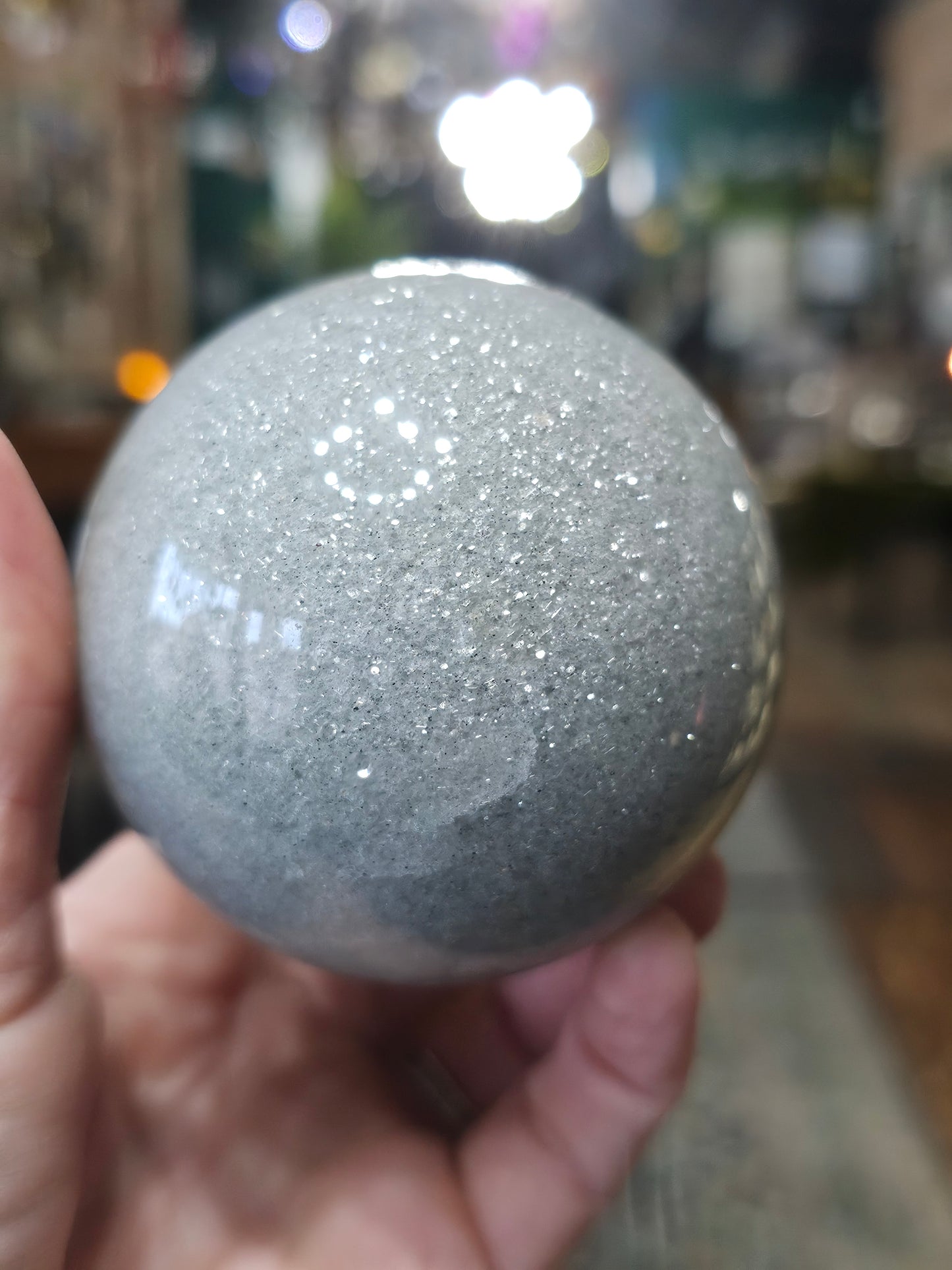 Silver Adventurine Sphere
