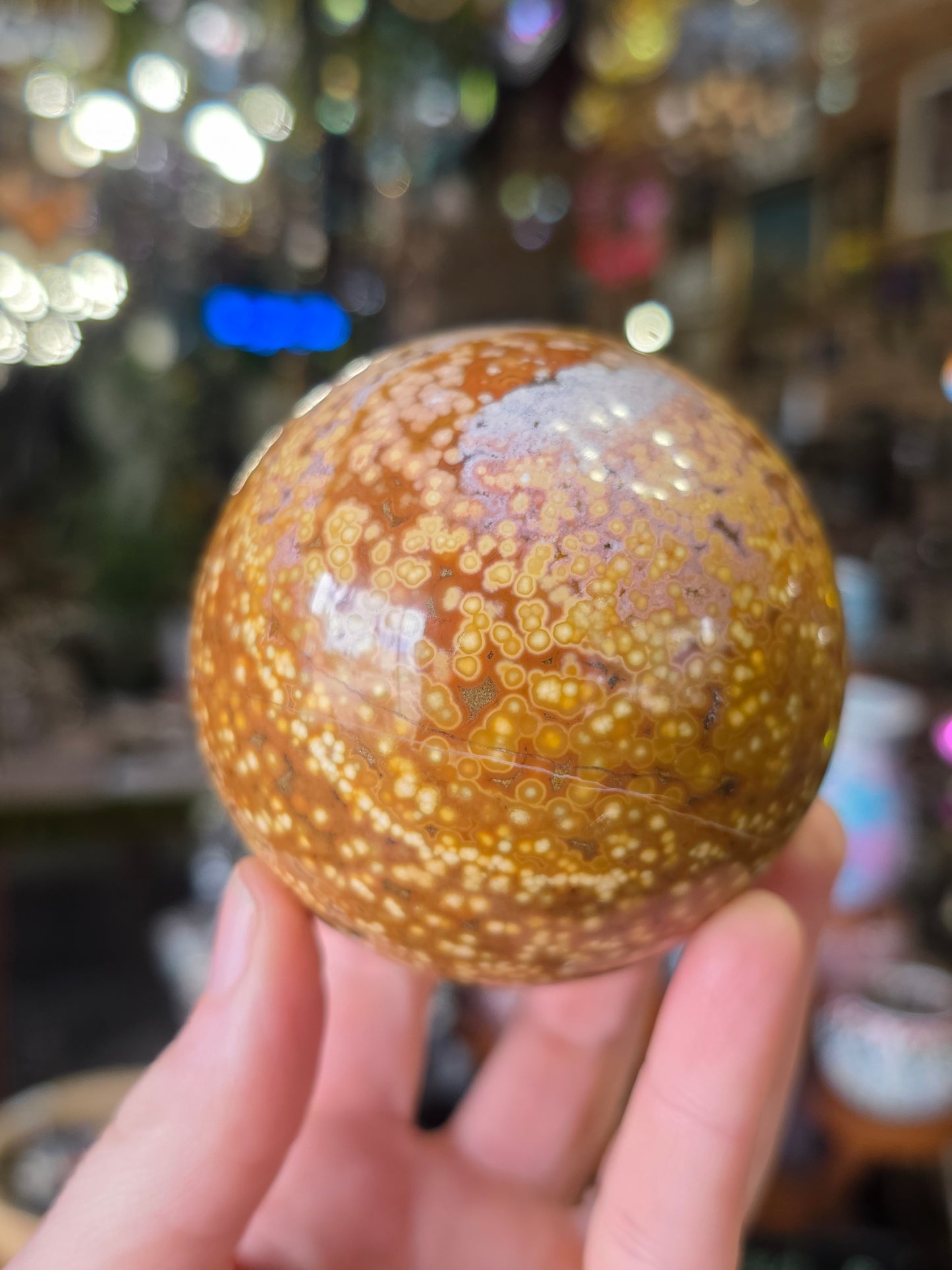 Orbicular Jasper Sphere